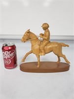 Roger Blair Hand Carved Horse and Rider  1988