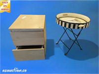114 side table tray Paris and two drawer nightstad