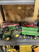 Toy lot, tractor, truck, model