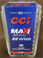 CCi MAXI MAG 22 WMR TOTAL METAL JACKET 40 GR 50RDS
