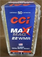 CCi MAXI MAG 22 WMR TOTAL METAL JACKET 40 GR 50RDS