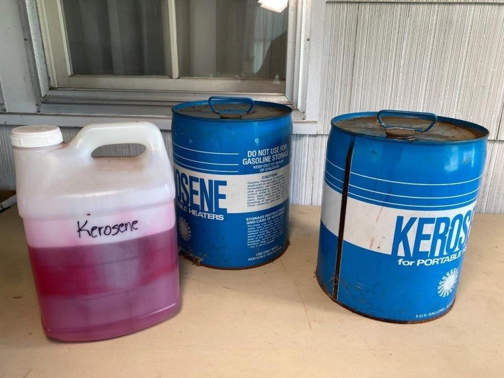 approx 7-8 gallons Kerosene in 3 containers