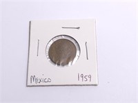 1959 Mexicanos "Mexico" Cinco Centavos Coin