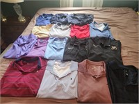 Mens polo shirts size large, a couple are xl,