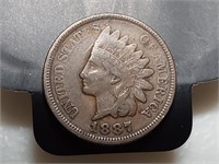OF) 1887 full Liberty Indian Head cent