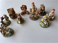 Collection of (10) Miniature Bear Figurines