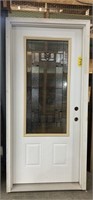 36 Inch Leaded Glass Entry Door