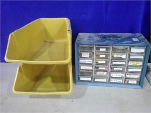 trays, organizers with contents