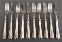 Asprey & Co. Sterling Silver Luncheon Forks, 10