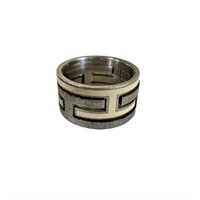 Hermes H Silver Ring size 5
