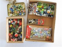 Box Lot Of Vintage Marbles