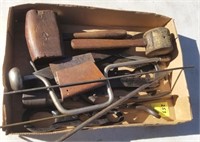 Tray of Tools, Wood Mallets,Miscellaneous Tools