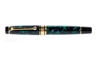 Aurora Optima 365 Fountain Pen, Blue Green Nacre
