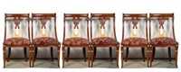 6 Maitland Smith Empire Upholstered Dining Chairs