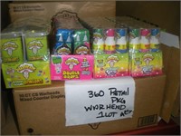 Warheads assorted flavors with 4 displays 360