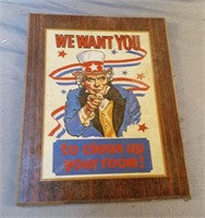 We Want You-to clean your room! wood sign