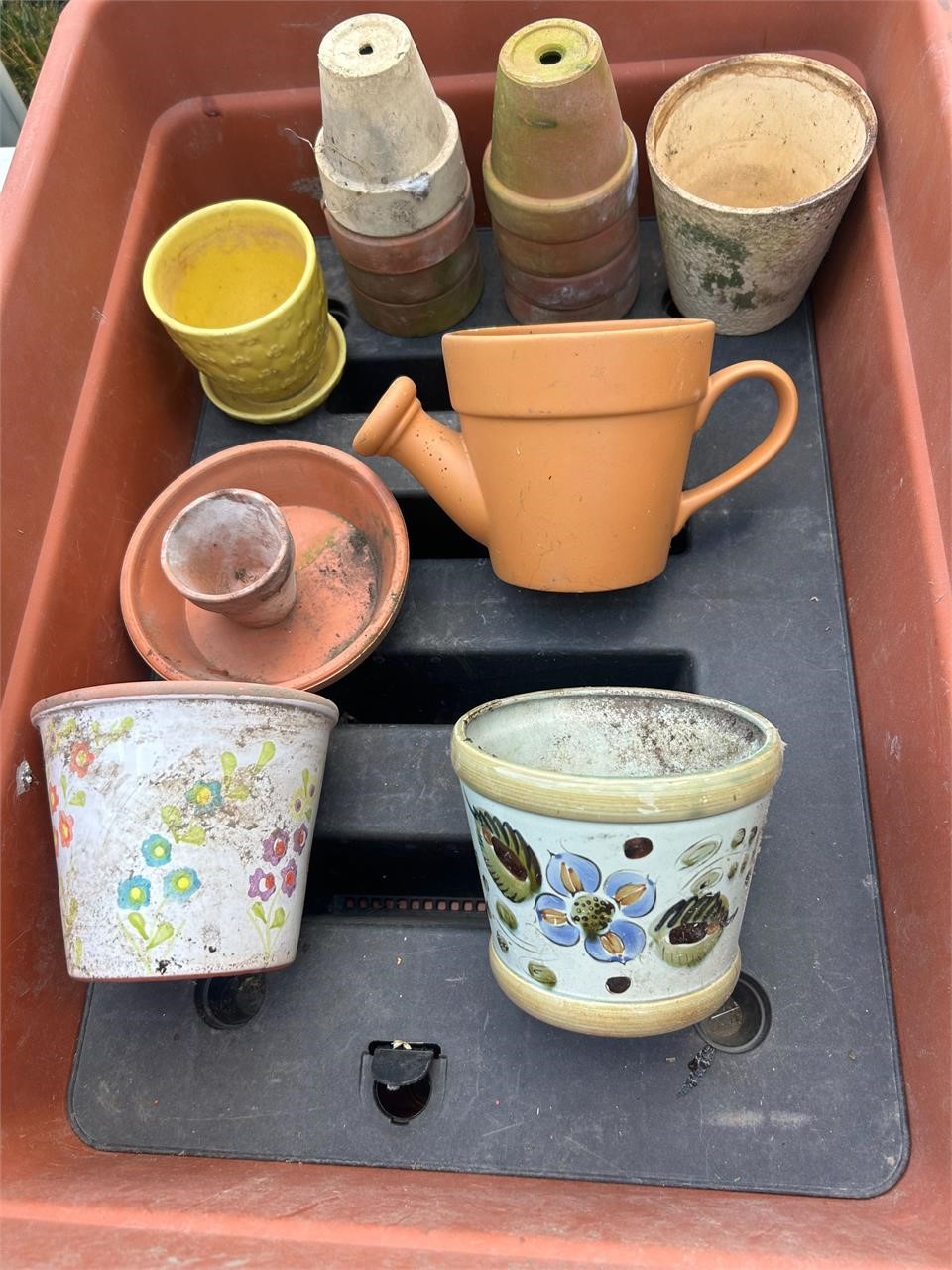 assorted flowerpots