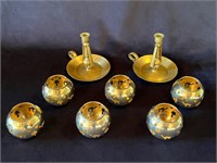 Brass Candle Holder Lot