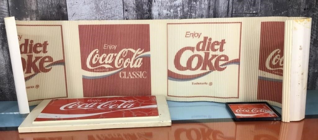 Plastic & cardboard Coca-Cola toppers