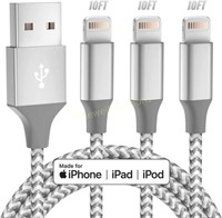 Bkayp Apple MFi iPhone Charger 3pack 10FT