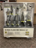 Master 10 Pc Pliers & Wrench Set