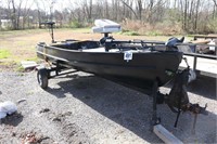 13'6" V Bottom Boat & Trailer with New Tires, (2)