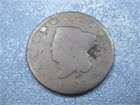 1821 Coronet Head Large Cent - Holed