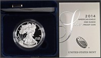 2014-W PROOF AMERICAN SILVER EAGLE OGP