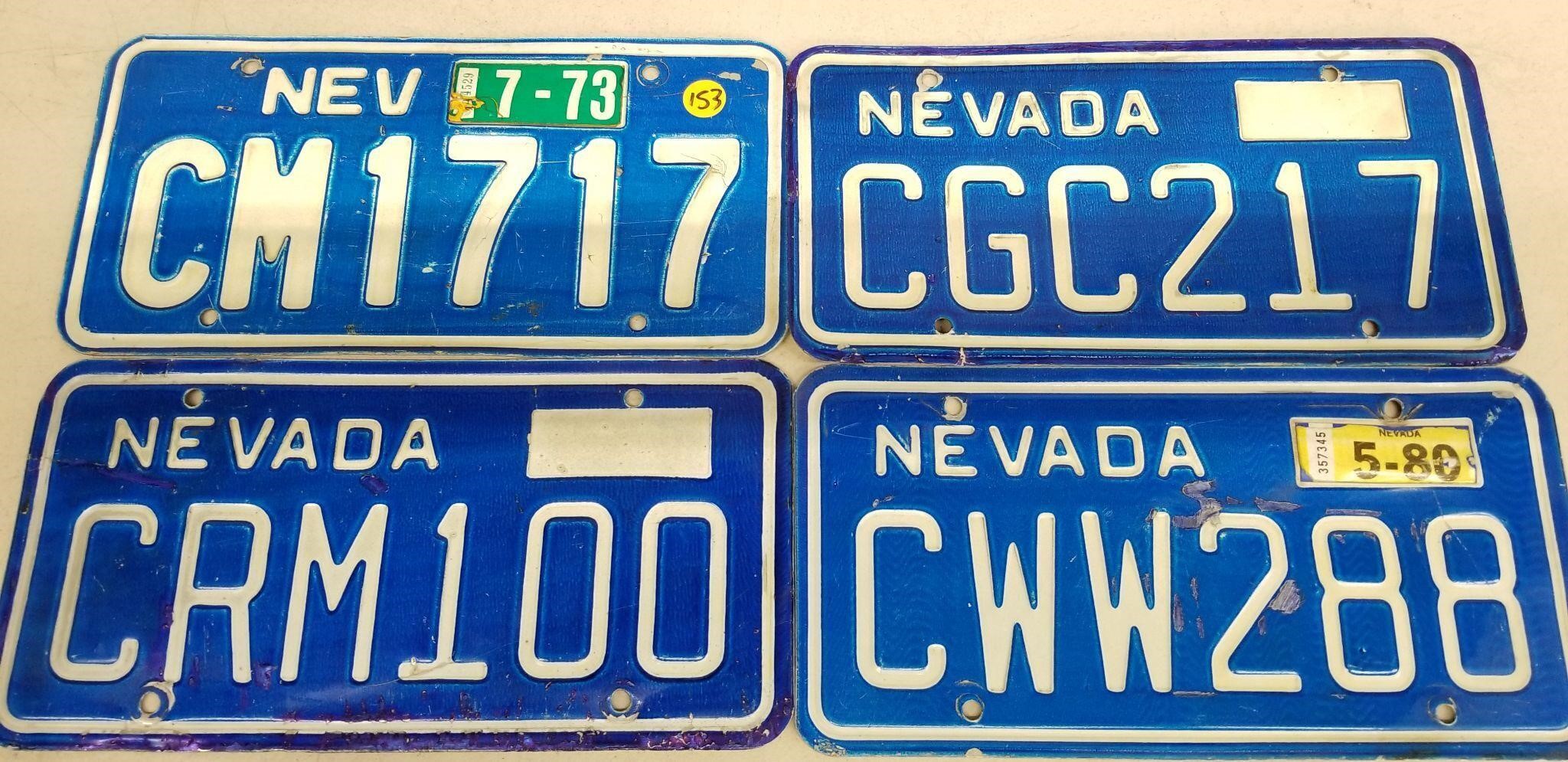 4-1970s NEVADA LICENSE PLATES