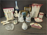 Porcelain, Avon, Angels, Dove Cake Serving Set,