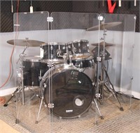 RENEGADE GRETSCH BLACK DRUM SET WITH AREYLIC SOUND