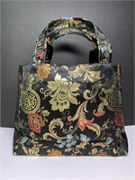 Chinese Fabric Handbag w/ Snap Closure, 2 Handles