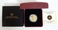2011 Royal Cdn Mint Gold Plate $3 Fine Silver Coin