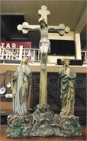 Large Crucifix with Mary Magdalene & Apostle John.