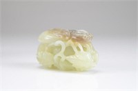 CHINESE JADE DOUBLE GOURD CICADA GROUP