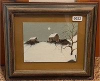 Winter Barn by Rex Fluty, 13" x 15"