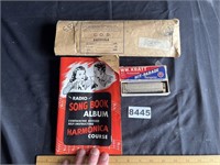 Antique Harmonica & Song Book