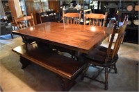 Dinette Set - table, 4 chairs and bench