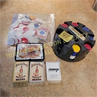 POKER CHIPS, BUDWEISER CARDS, OTHERS
