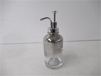 "Used" Glacier Soap Dispenser, Silver/Clear