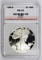 1988-S PROOF AMERICAN SILVER EAGLE