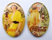 (2) 1973 COCA-COLA  MINI MIRROR's