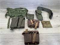 Various ammo holders and tactical belt