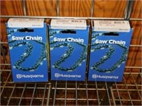 (3) NEW HUSQVARNA H46 SAW CHAINS - 24 IN