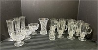 Variety of glass cups