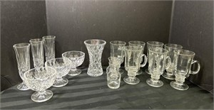 Variety of glass cups