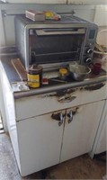 Metal Cabinet, Toaster Oven & More (contents