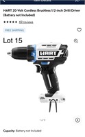 Hart 20v Cordless Drill (Battery Not Included)