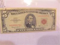 Five Dollar Red Seal Note