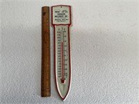 Dealer Implement metal thermometer. Advertising.